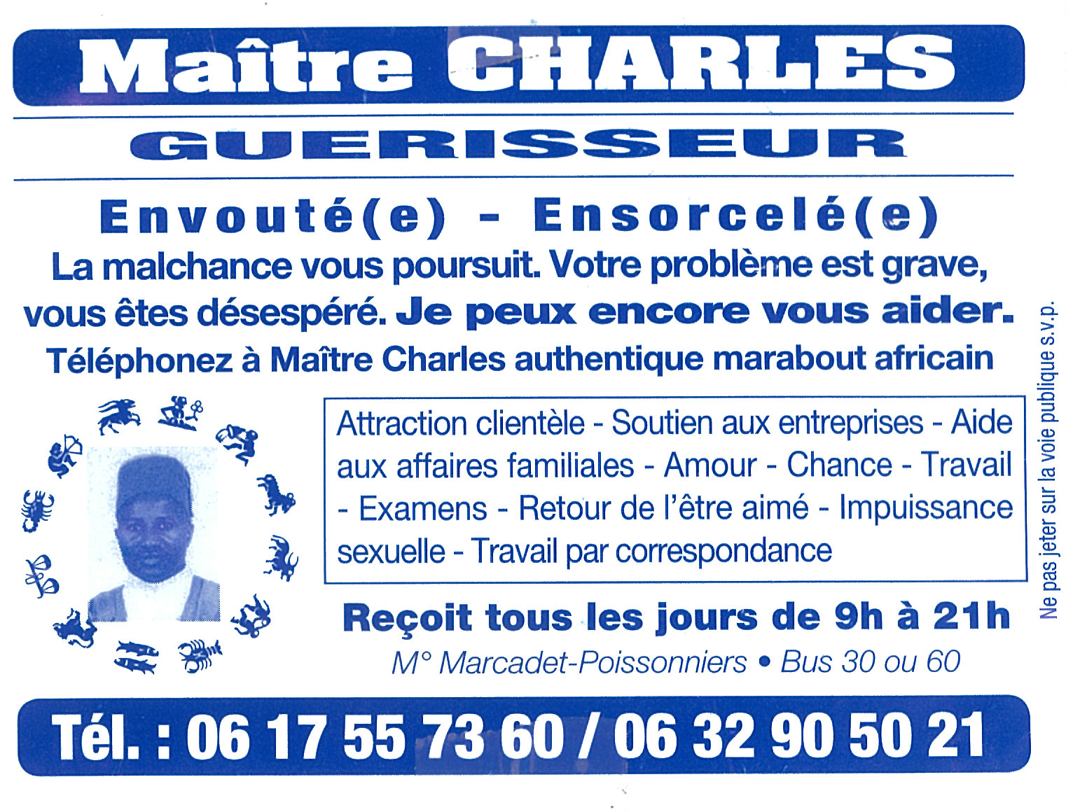 Maitre Charles Bleu Plein